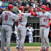 Mike Trout, Albert Pujols, Andrelton Simmons