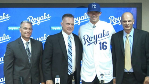 A.J. Puckett, Dayton Moore and Lonnie Goldberg