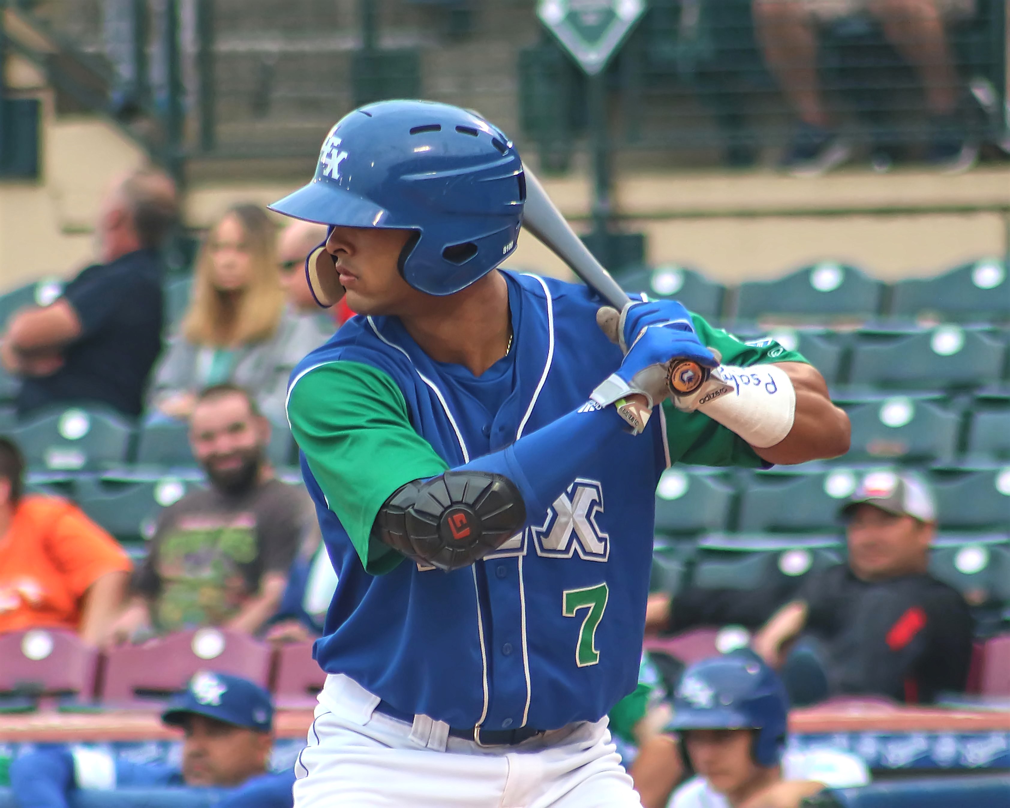 MJ Melendez, DH, Lexington Legends, About To Homer To Left-new edit2